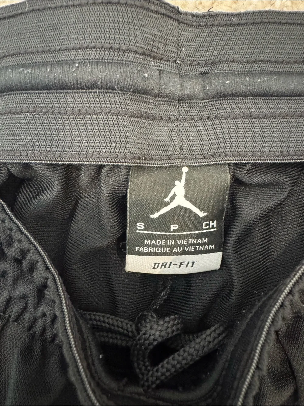 Jordan Black Joggers with White Side Panels